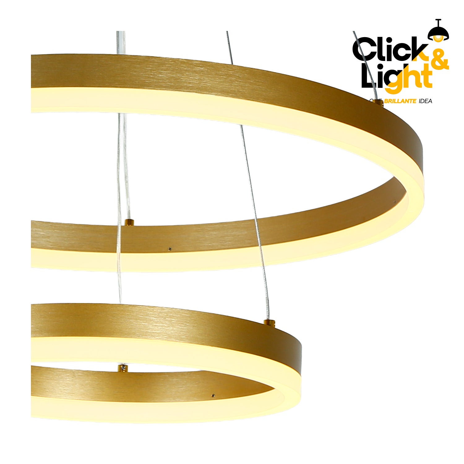 Colgante Minimalista Duo Color Dorado Mate