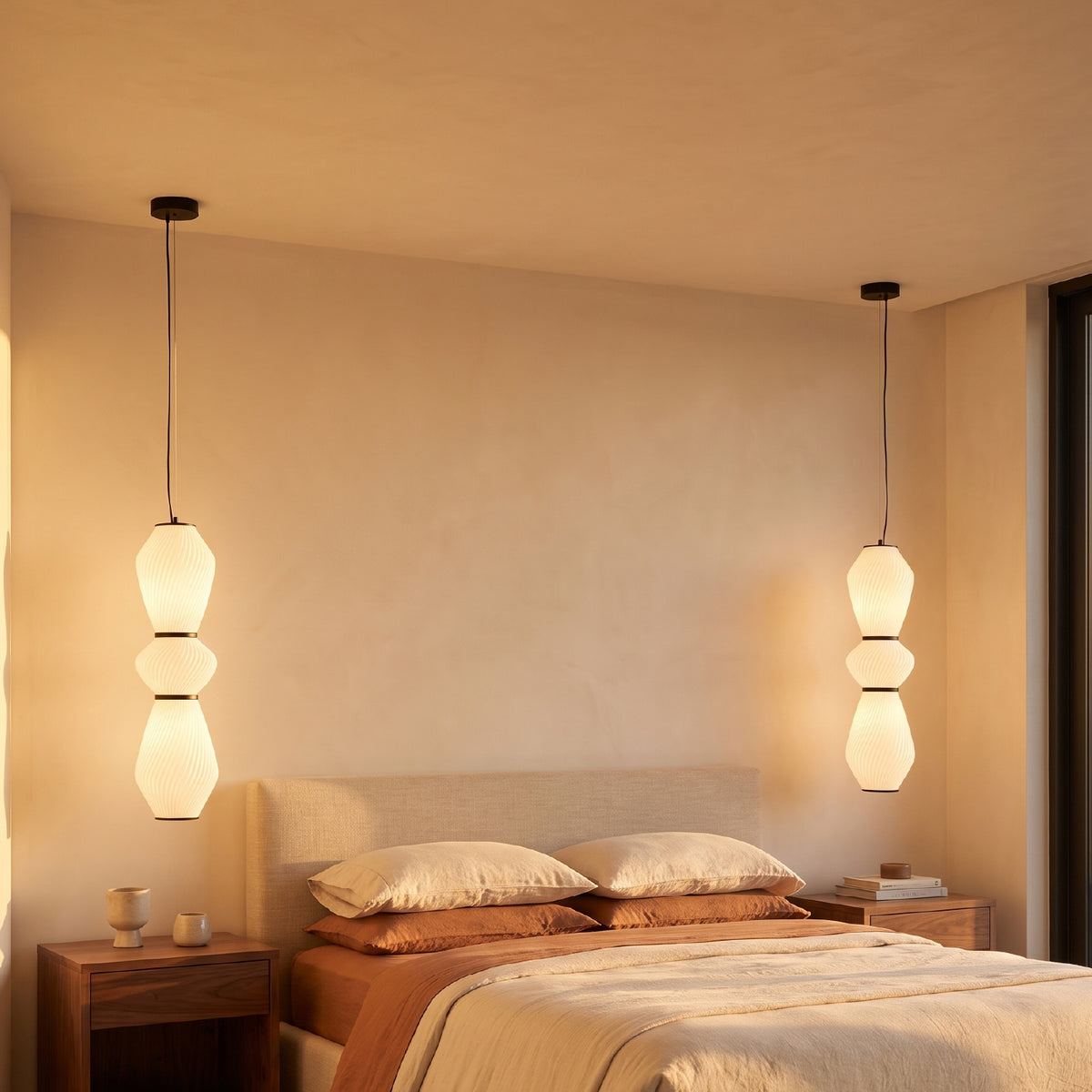 Colgante LED Hector · pantalla espiral, blanco