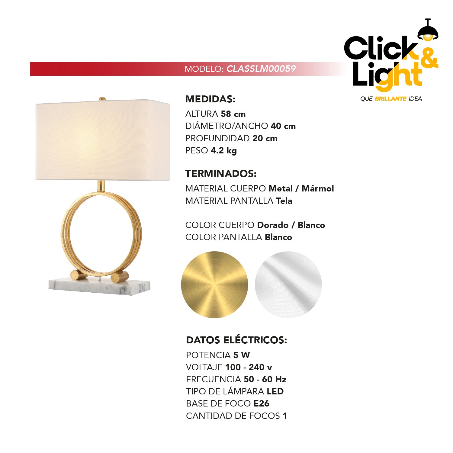 Lámpara de Mesa Estilo Contemporáneo