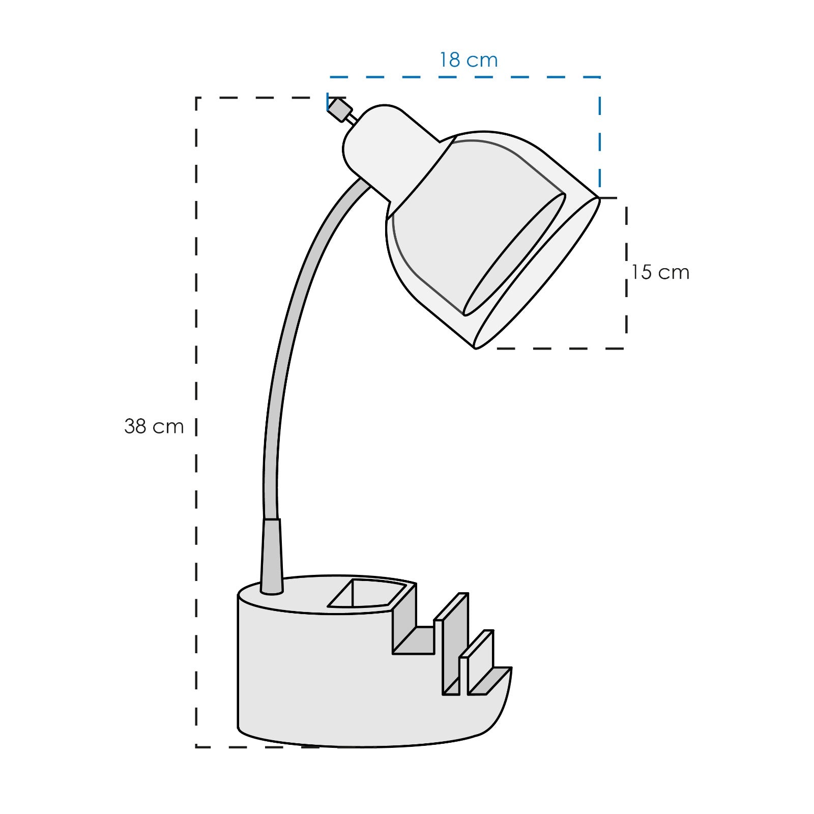 LAMPARA DE MESA LAURA MODERNA