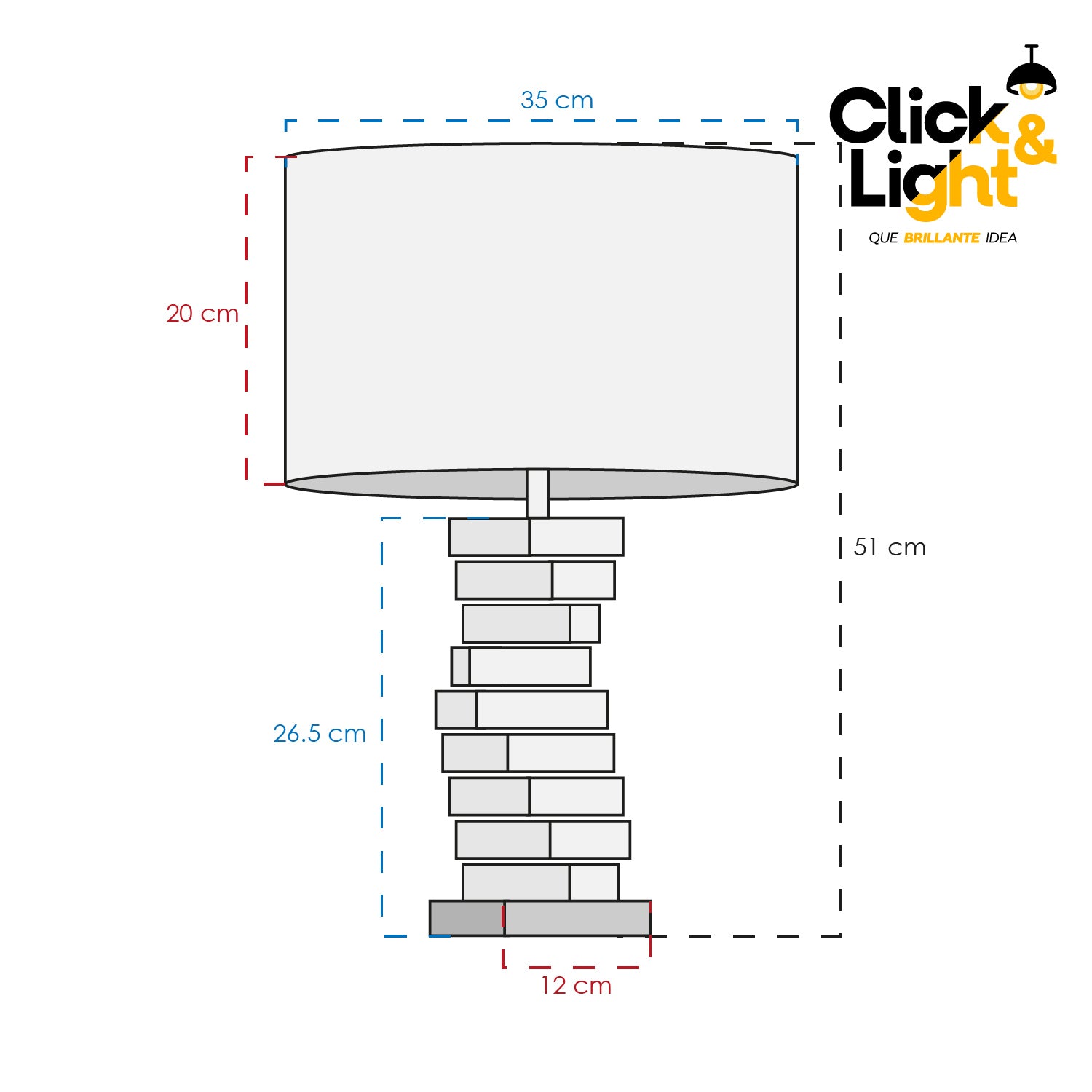Lámpara De Mesa Celeste Estilo Contemporáneo