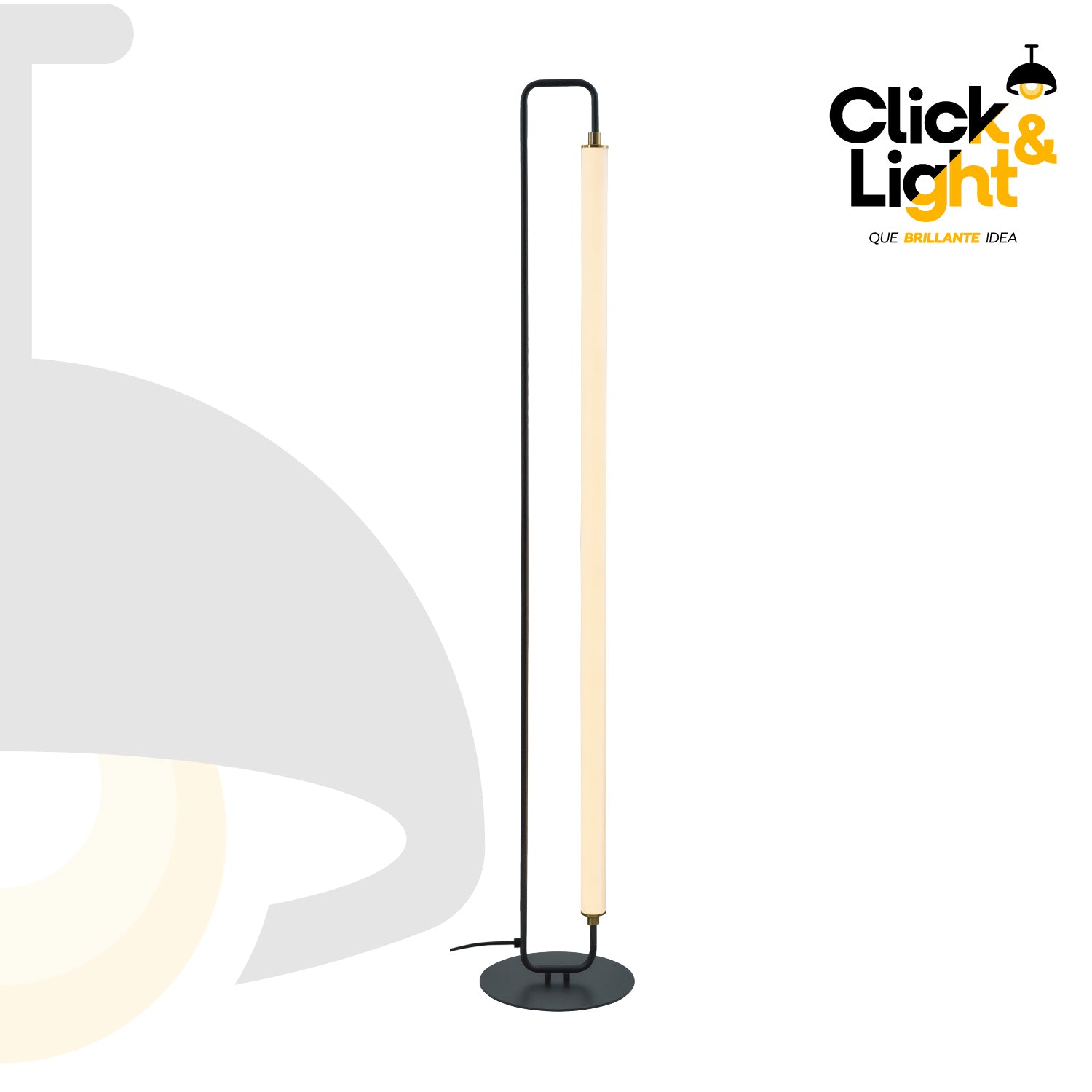 LÁMPARA DE PIE RICARDO MODERNO NEGRO Y DORADO