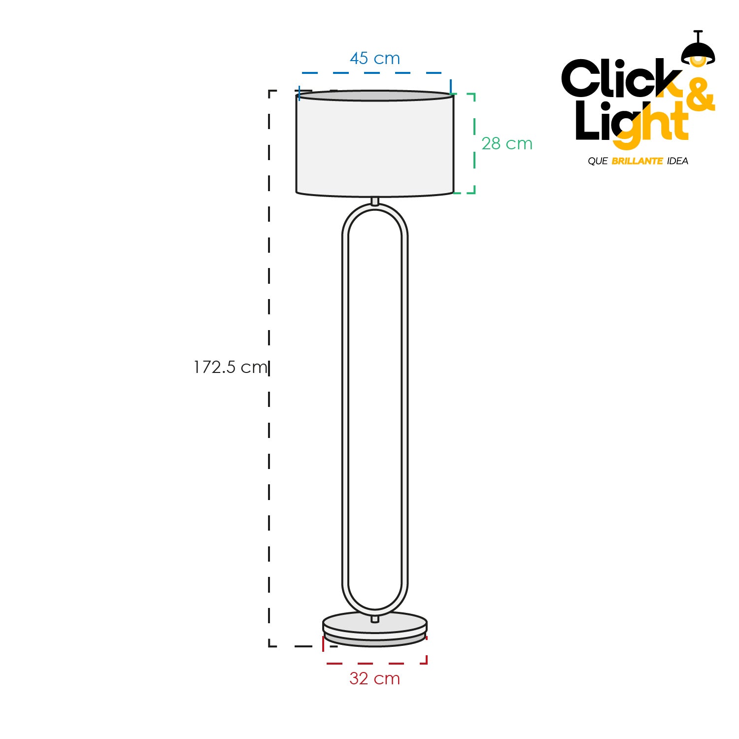 LÁMPARA BRUNEL MINIMALISTA DORADO BLANCO