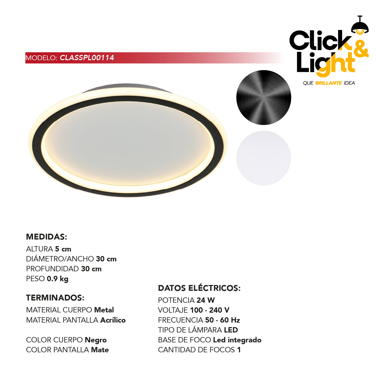 Plafón Arlo Estilo Contemporáneo