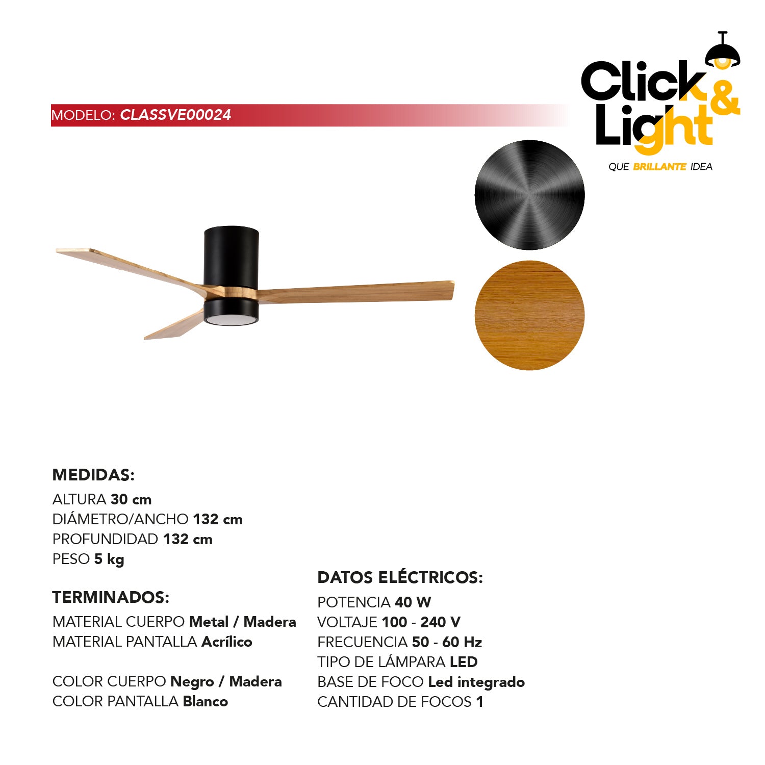 Ventilador Nuvia Estilo Contemporáneo