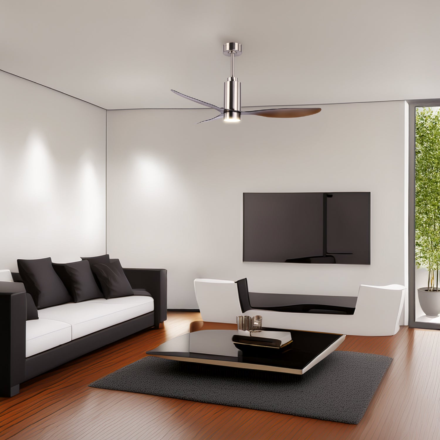 Ventilador Numa LED Níquel Satinado