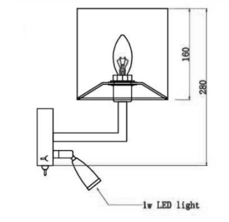ARBOTANTE 1 LUZ CUBI ESTILO MODERNO