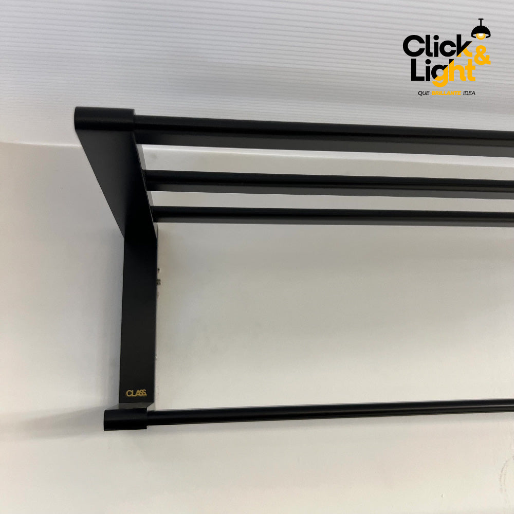 TOALLERO TERRY DOBLE NEGRO