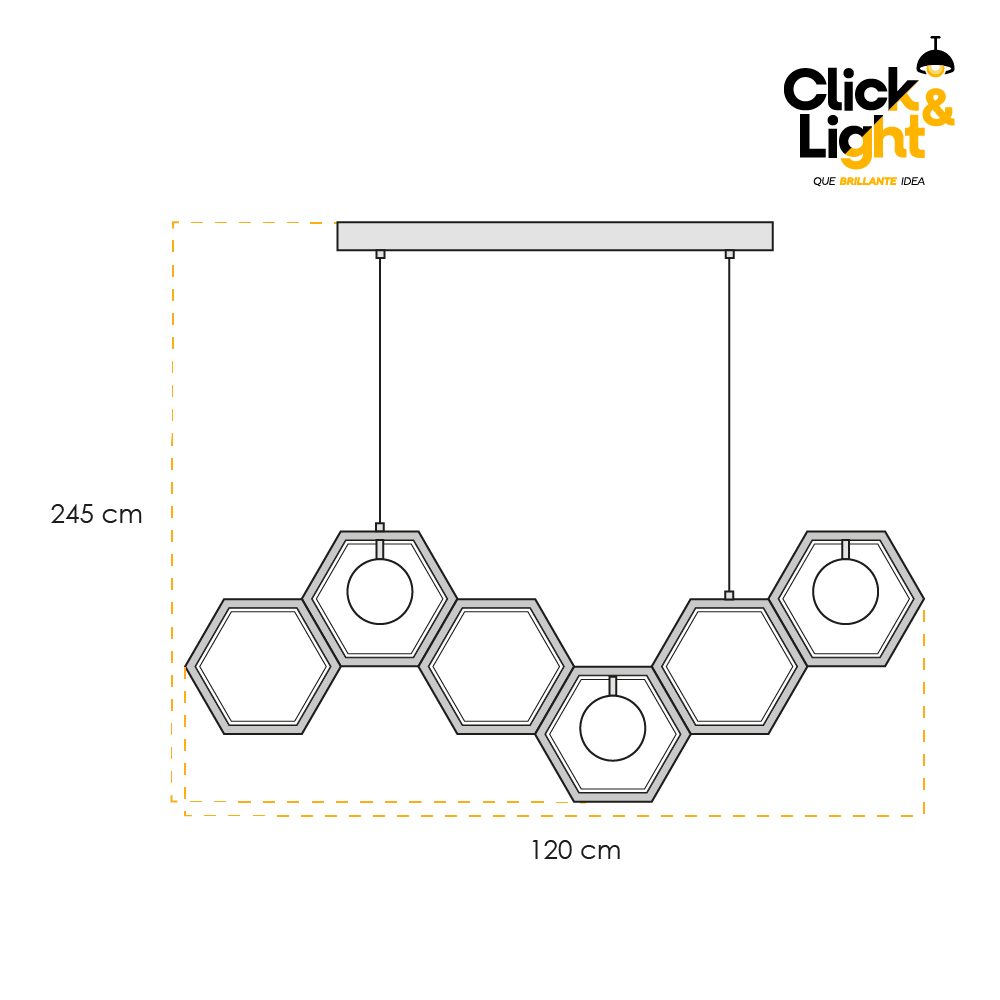 COLGANTE CAMERIL NEGRO MINIMALISTA
