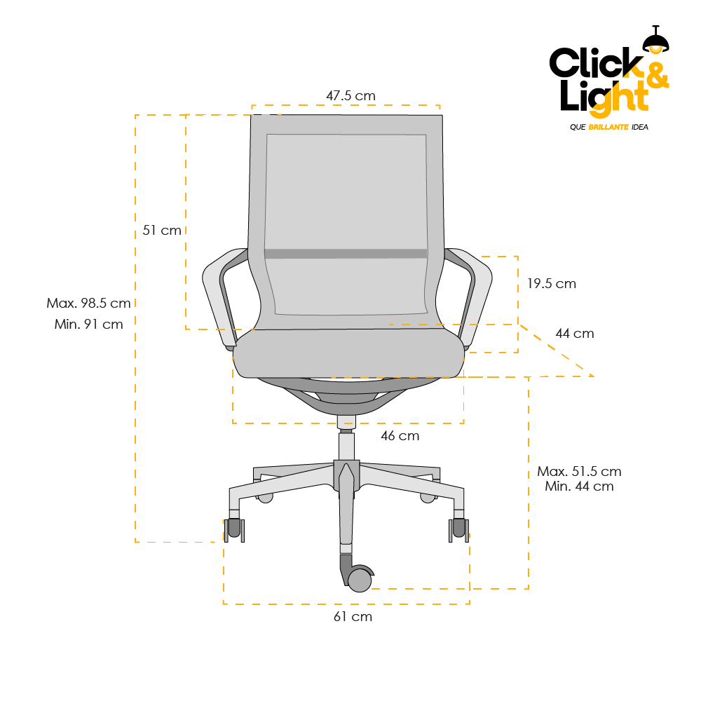 SILLA SEMI-EJECUTIVA BIO OHE-114 NEGRO OFFIHO