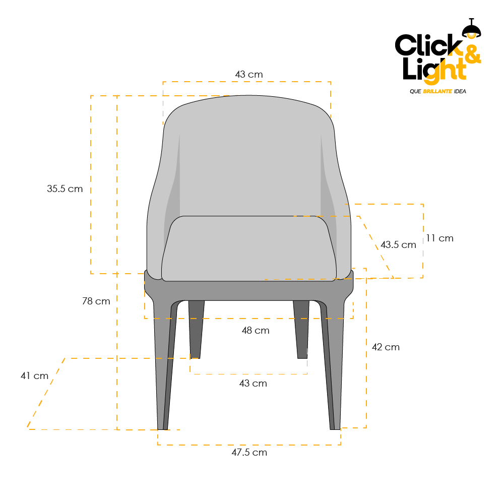 SILLA BLAIR OHV-106 GRIS OFFIHO