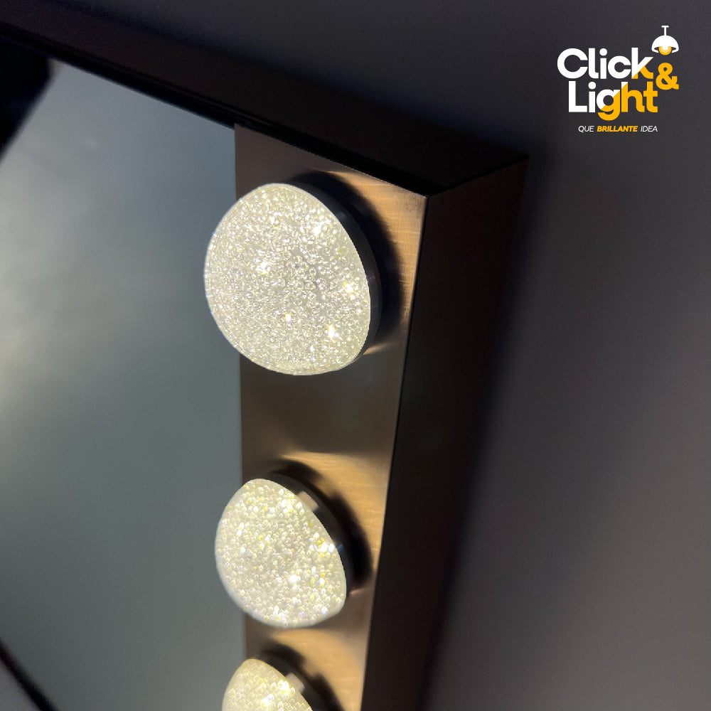 ESPEJO LED MODERNO CARELY TIPO HOLLYWOOD