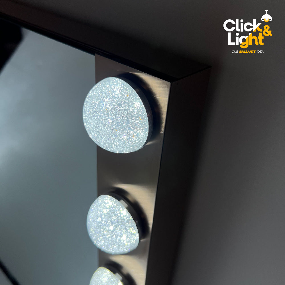 ESPEJO LED MODERNO CARELY TIPO HOLLYWOOD