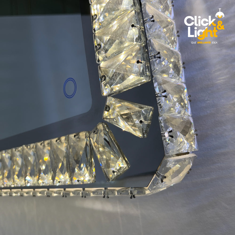 ESPEJO LED MODERNO CROMO LISET