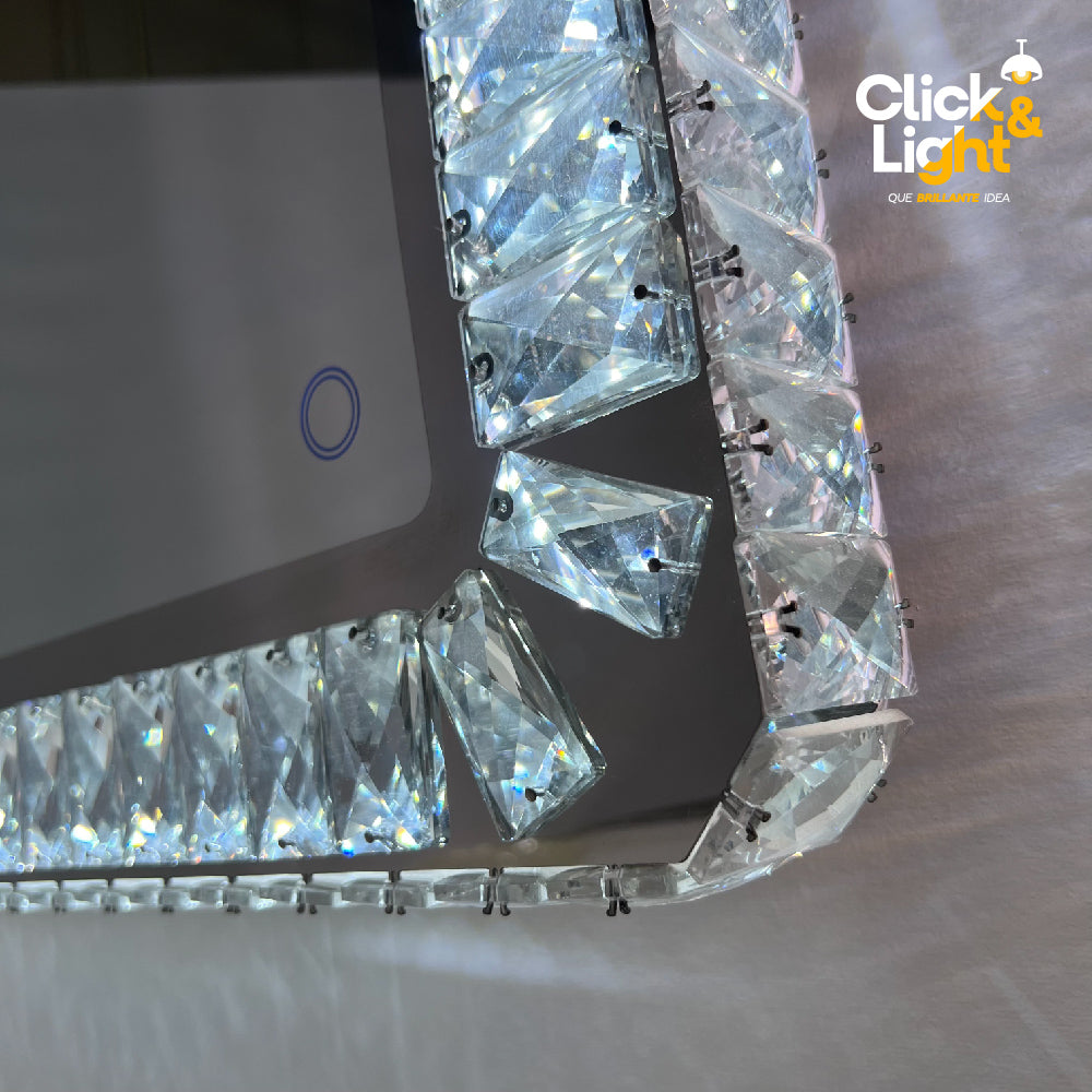 ESPEJO LED MODERNO CROMO LISET