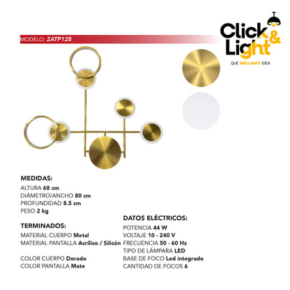 ARBOTANTE CHAROL LED MODERNO