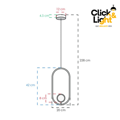 COLGANTE LUREX LED