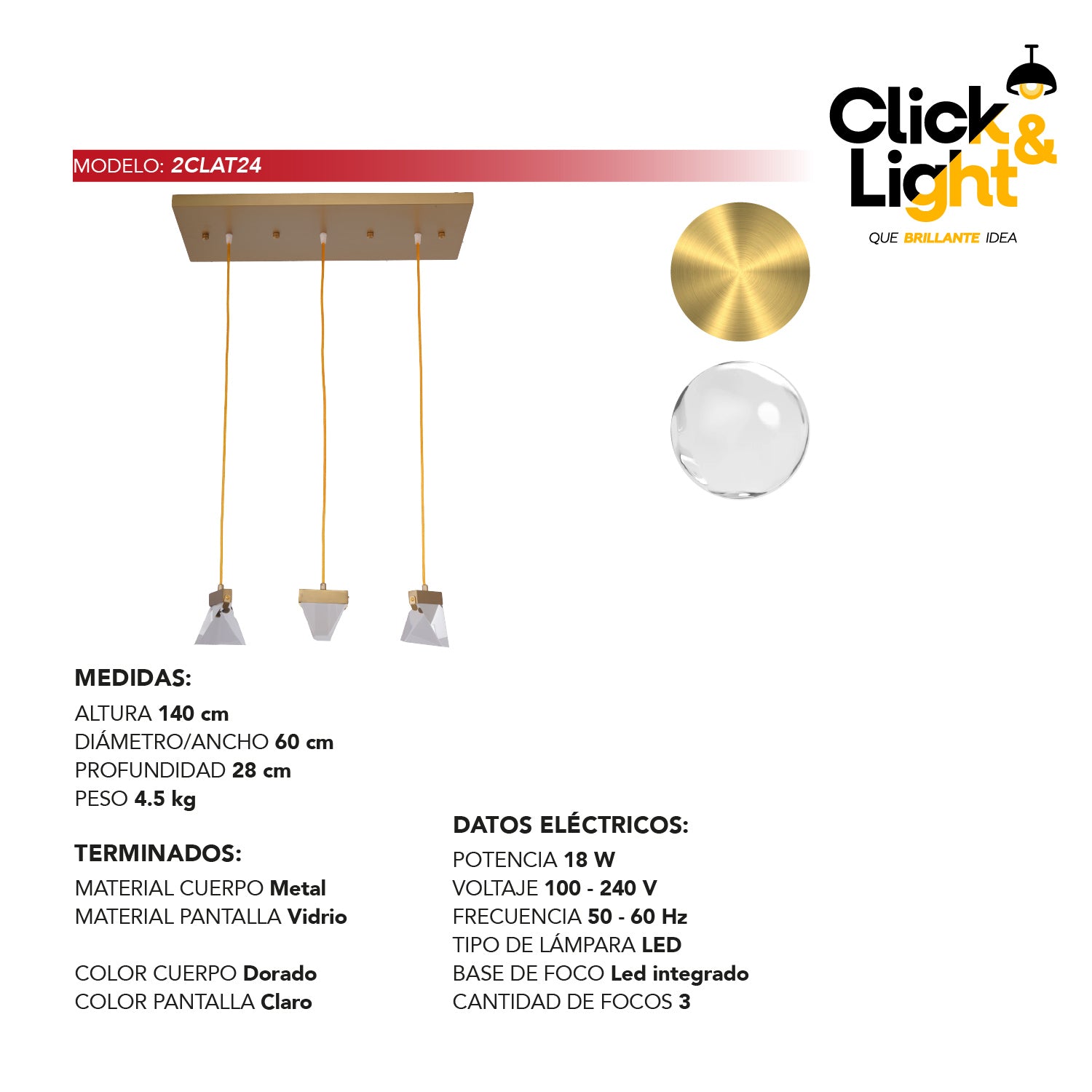 LAMPARA COLGANTE CONTEMPORANEO TEXEL LED