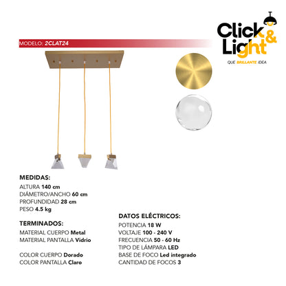 LAMPARA COLGANTE CONTEMPORANEO TEXEL LED