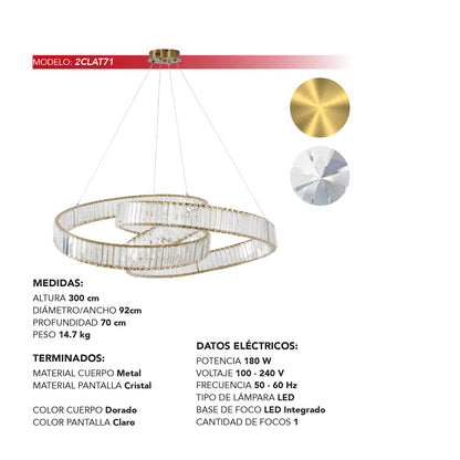 Lámpara Colgante Moderno Piscis