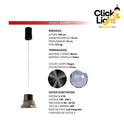 COLGANTE MINIMALISTA MAVER NEGRO