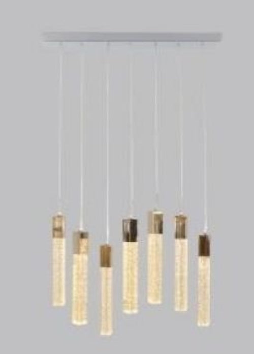 LAMPARA COLGANTE CROMO 7 LUCES LUCIA MODERNA