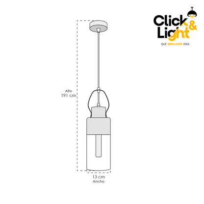 LAMPARA COLGANTE NICKEL CLARO MODERNA