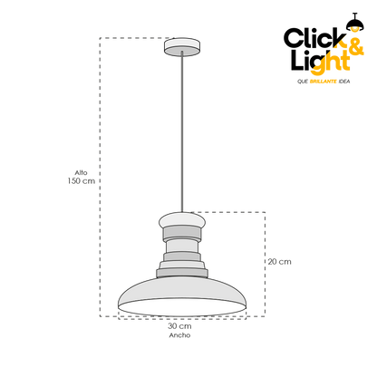 LAMPARA COLGANTE INDUSTRIAL GOGI TIPO RETRO