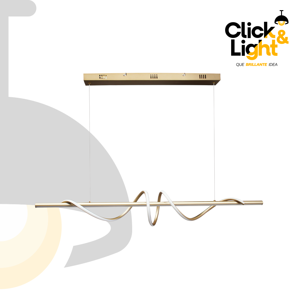 COLGANTE ORIZONTAL DE TIRA LED DE FORMAS ORGANICAS