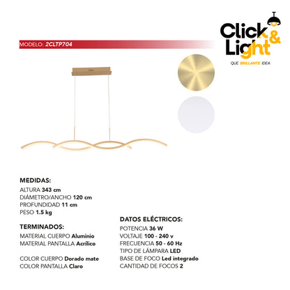 COLGANTE LED MINIMALISTA CLARK