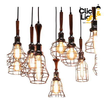 Colgante Ébano Estilo Contemporáneo 2CLZM32