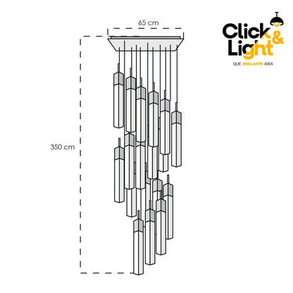 LÁMPARA COLGANTE KAREL 24 LINGOTES