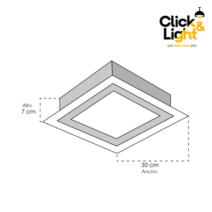 PLAFON LED HERMES ESTILO CONTEMPORANEO