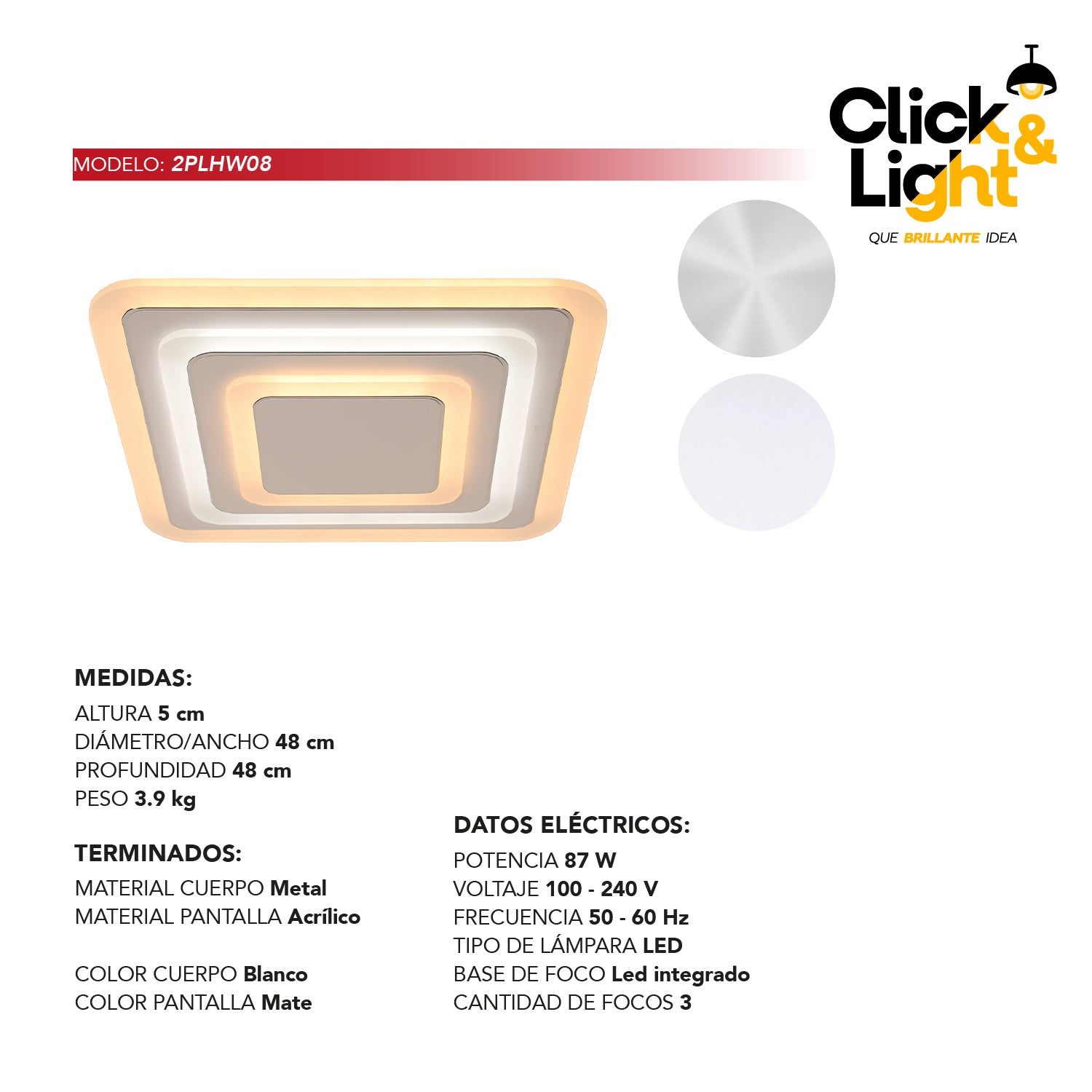 Plafón Meriel Estilo Minimalista