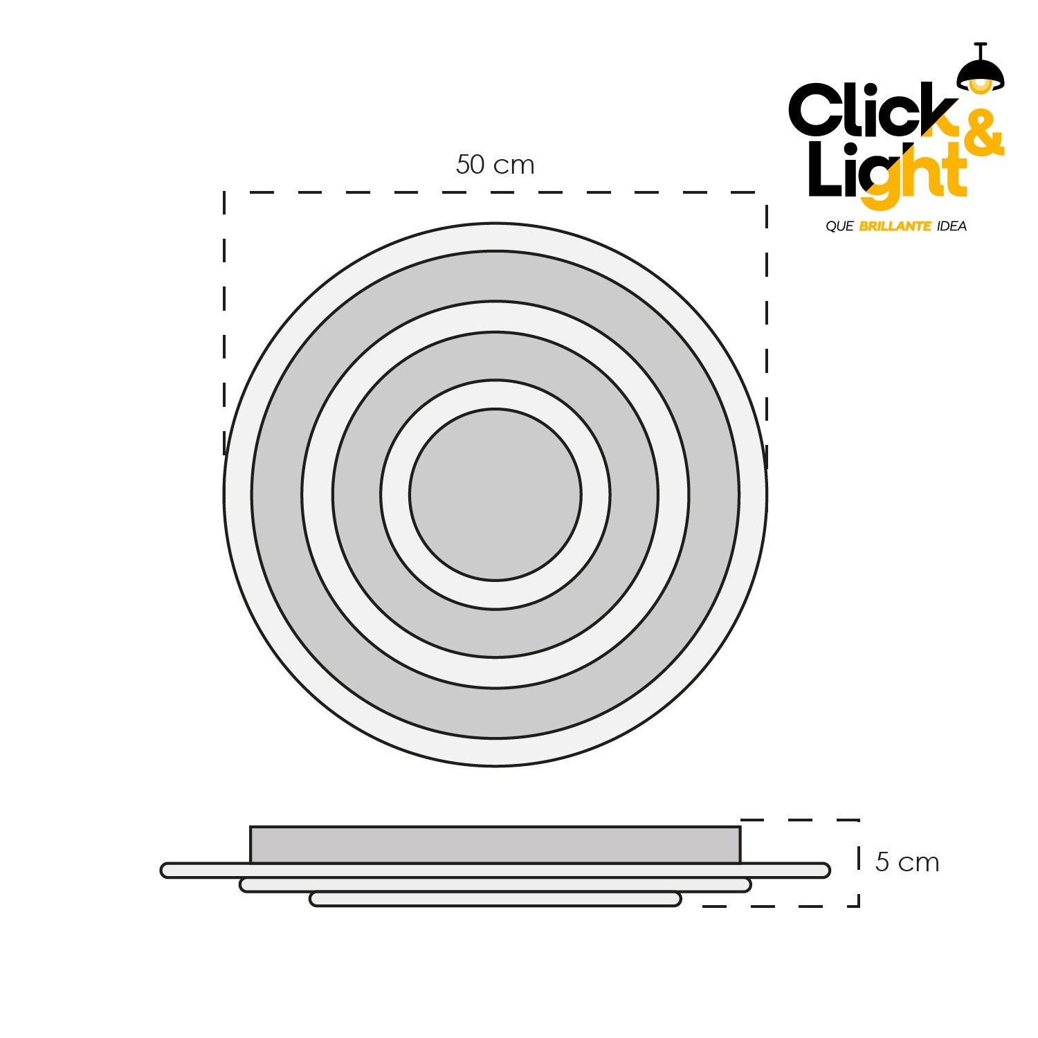 Plafón Vitta Estilo Minimalista