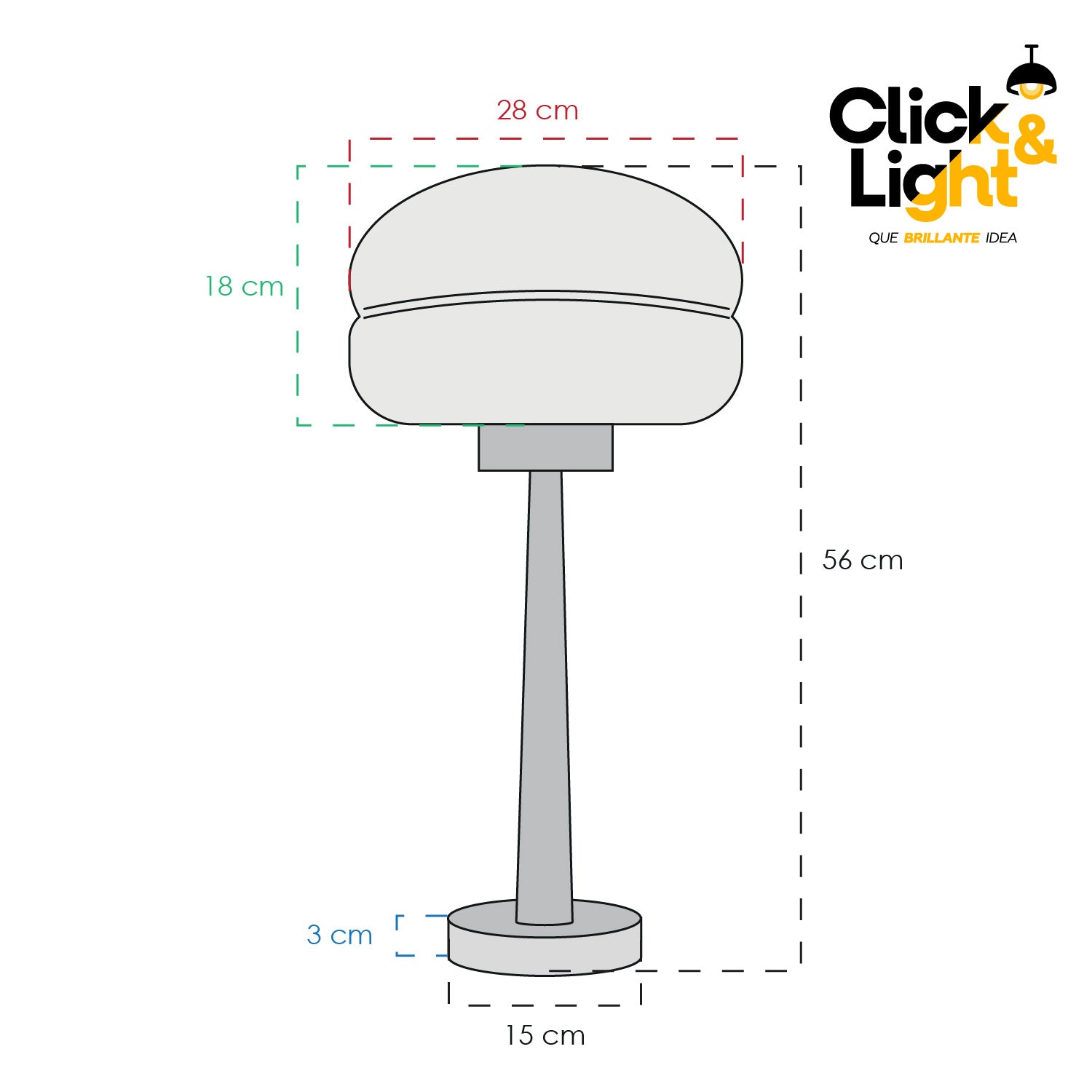 LAMPARA DE MESA MUSH CONTEMPORANEA