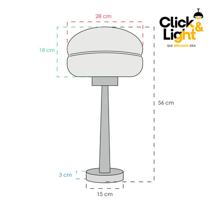 LAMPARA DE MESA MUSH CONTEMPORÁNEA