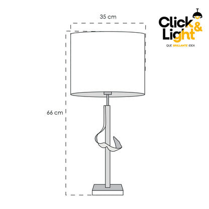 Lámpara De Mesa Velum Estilo Contemporáneo