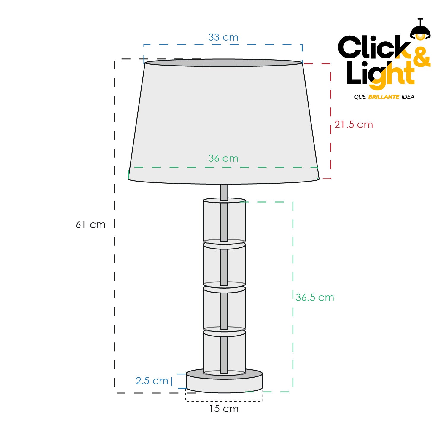 LAMPARA DE MESA CERATO METAL-VIDRIO