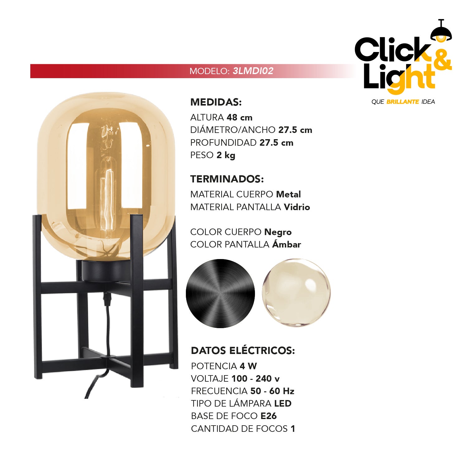 Lámpara de Mesa Armanea Estilo Contemporánea