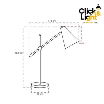 LAMPARA DE MESA BELGICA ESTILO MODERNO