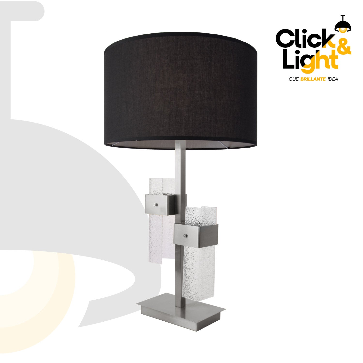 LAMPARA DE MESA VELA CROMO MODERNA