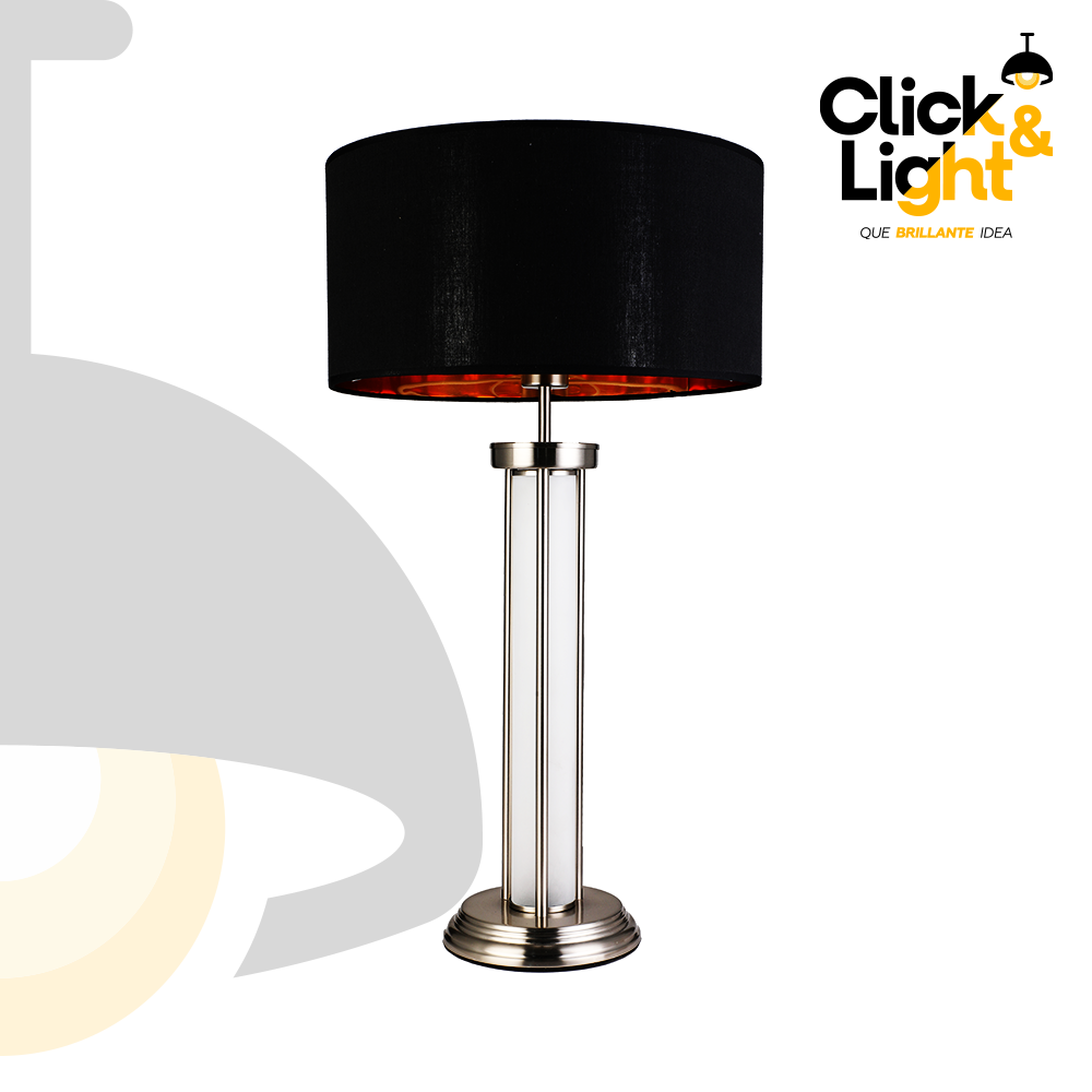 LAMPARA DE MESA HOVER METAL-VIDRIO PANTALLA ELEGANTE