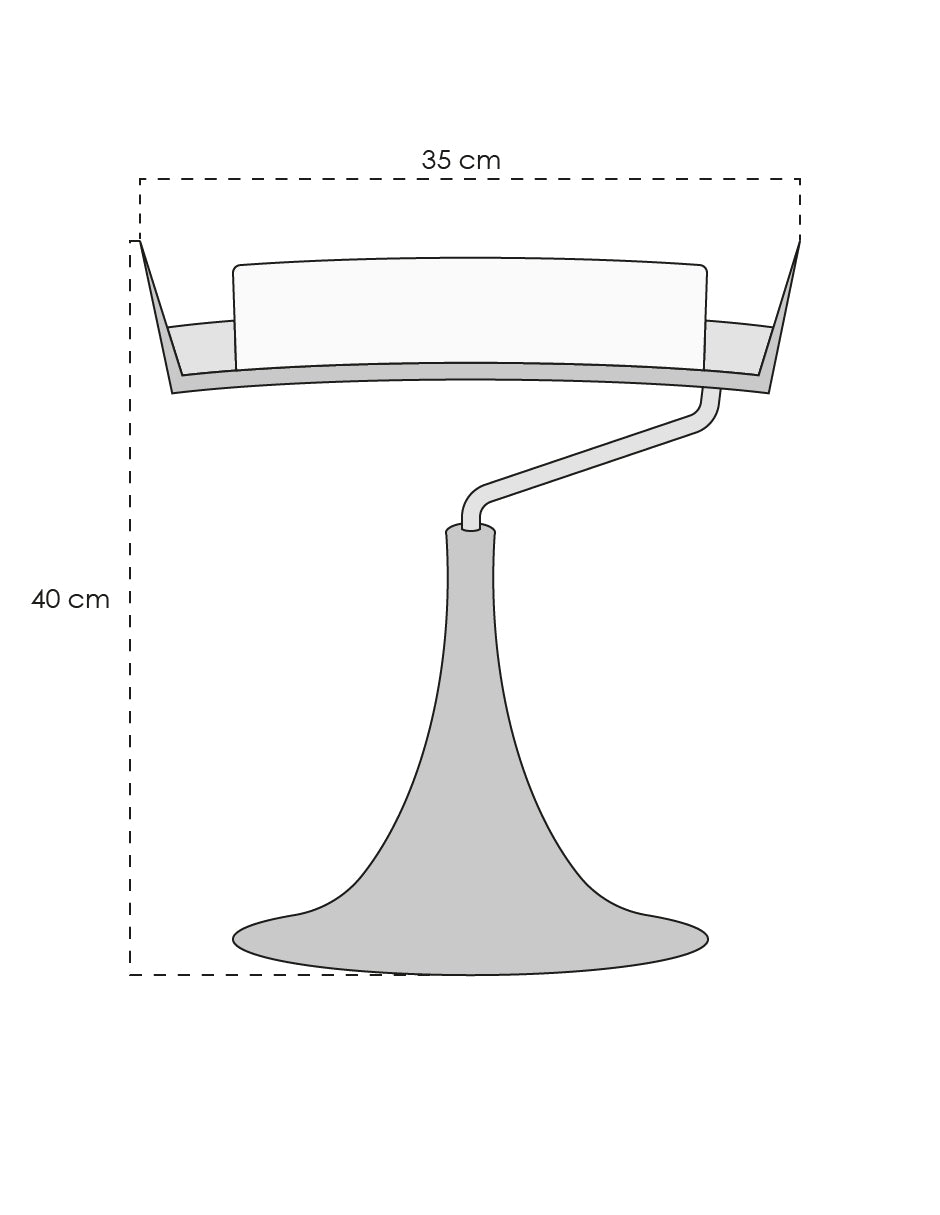 LAMPARA DE MESA 2 LUCES ZIRA MODERNA