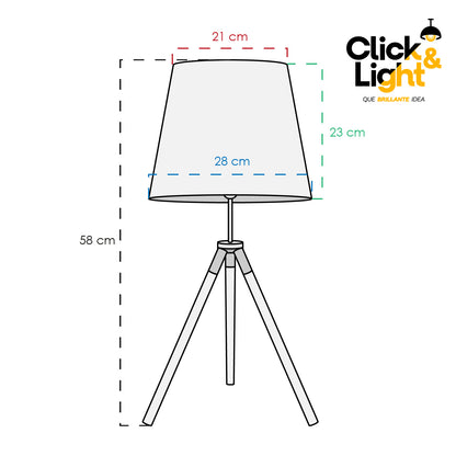 Lámpara De Mesa Dara Estilo Contemporáneo