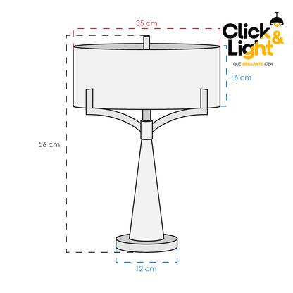 Lámpara De Mesa Signus Estilo Contemporáneo