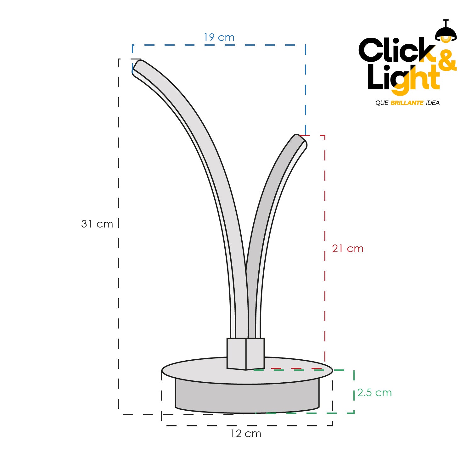 Lámpara De Mesa Élan Estilo Minimalista