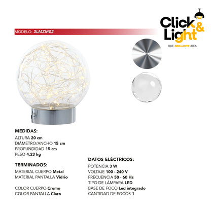 Lámpara De Mesa Magic Glow Estilo Moderno