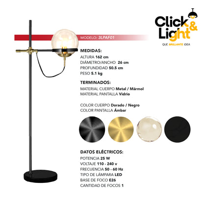LAMPARA DE PIE TRUFLE  CONTEMPORANEA