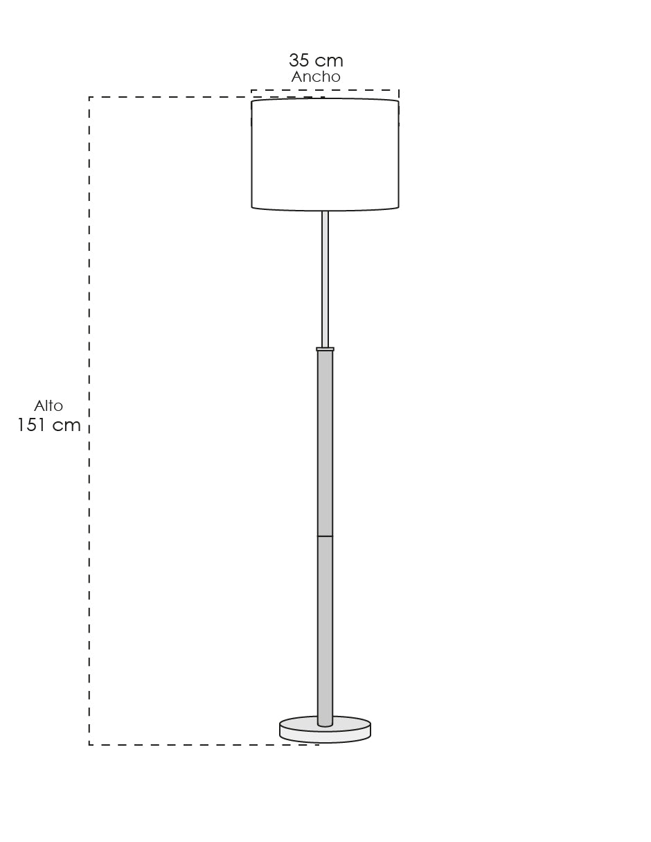 LAMP DE PIE NODI NEGRA ELEGANTE